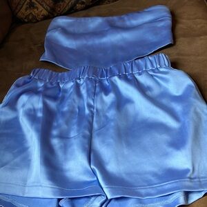 Cute satin short set